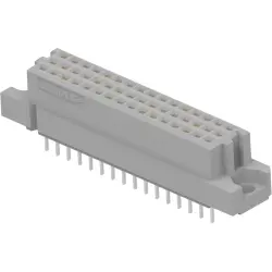 Female connector, type C, 32 pole, pitch 2.54 mm, solder pin, straight, tin-plated, 650466-4