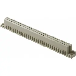 Female connector, type B, 64 pole, a-b, pitch 2.54 mm, solder pin, straight, gold-plated, 650859-5