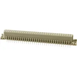 Female connector, type B, 64 pole, a-b, pitch 2.54 mm, press-in connection, straight, gold-plated, 650865-5