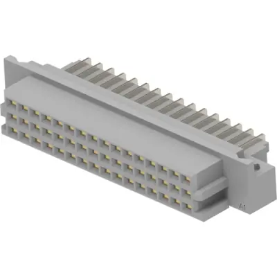 Female connector, 48 pole, pitch 2.54 mm, solder pin, angled, tin-plated, 650868-4 - 1