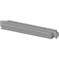 Female connector, type R, 64 pole, AC, pitch 2.54 mm, solder pin, angled, gold-plated, 650897-5