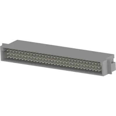 Male connector, type C, 96 pole, a-b-c, pitch 2.54 mm, press-in connection, angled, gold-plated, 215605-4 - 1