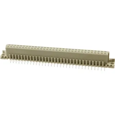 Male connector, type C, 96 pole, a-b-c, pitch 2.54 mm, solder pin, angled, gold-plated, 536437-4 - 1