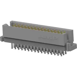 Female connector, 48 pole, a-b-c, pitch 2.54 mm, solder pin, straight, gold-plated, 5650477-5