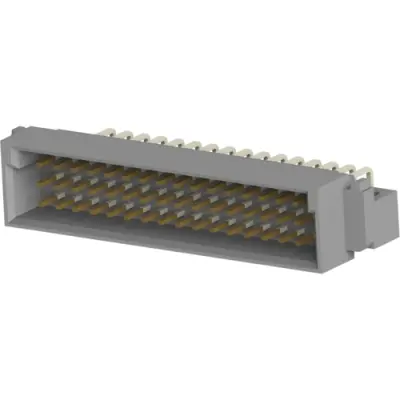 Male connector, type C, 48 pole, a-b, pitch 2.54 mm, solder pin, angled, gold-plated, 650478-5 - 1