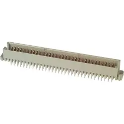 Male connector, 96 pole, a-b-c, pitch 2.54 mm, solder pin, straight, gold-plated, 650908-5
