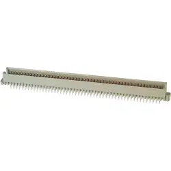 Male connector, 150 pole, a-b-c, pitch 2.54 mm, solder pin, straight, gold-plated, 650911-5