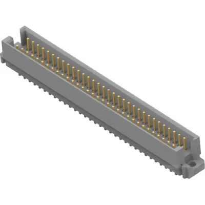 Male connector, 64 pole, AC, pitch 2.54 mm, solder pin, straight, gold-plated, 650933-5 - 1