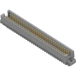 Male connector, 64 pole, AC, pitch 2.54 mm, solder pin, straight, gold-plated, 650933-5