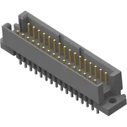 Male connector, type R, 32 pole, AC, pitch 2.54 mm, solder pin, straight, gold-plated, 650936-5