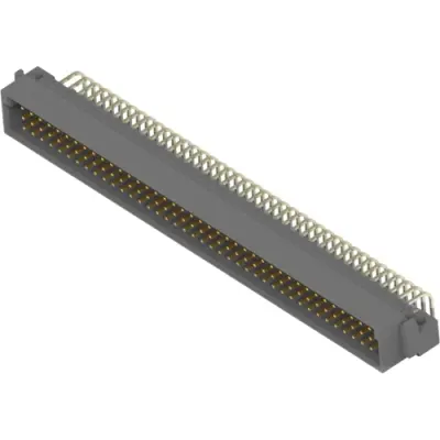 Male connector, type C, 120 pole, a-b-c, pitch 2.54 mm, solder pin, angled, gold-plated, 650949-5 - 1