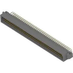 Male connector, type C, 120 pole, a-b-c, pitch 2.54 mm, solder pin, angled, gold-plated, 650949-5