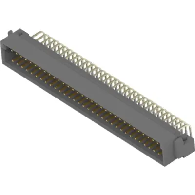 Male connector, 64 pole, AC, pitch 2.54 mm, solder pin, angled, gold-plated, 650951-5 - 1