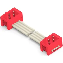 Connection cable, 250 mm, plug angled to plug angled, 0.081 mm², AWG 28, 1483350-3