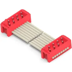 Connection cable, 100 mm, plug angled to plug angled, 0.081 mm², AWG 28, 1483352-1