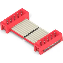 Connection cable, 250 mm, plug angled to plug angled, 0.081 mm², AWG 28, 1483353-3