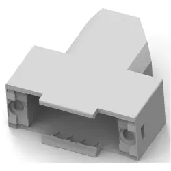 D-Sub connector housing, size: 2 (DA), angled 37.5°, cable Ø 5 to 9 mm, plastic, shielded, gray, 6-1393738-0
