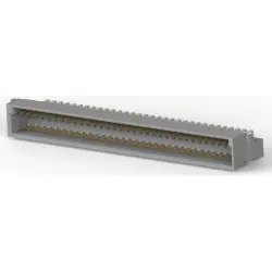 Male connector, type C, 64 pole, a-c, pitch 2.54 mm, solder pin, angled, gold-plated, 650945-5