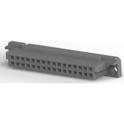 Female connector, type B, 32 pole, a-b, pitch 2.54 mm, solder pin, straight, 5650858-5