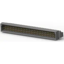 Male connector, type C, 96 pole, a-b-c, pitch 2.54 mm, solder pin, angled, gold-plated, 5650947-5