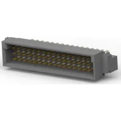 Male connector, type C, 48 pole, a-b-c, pitch 2.54 mm, solder pin, angled, gold-plated, 5650948-5