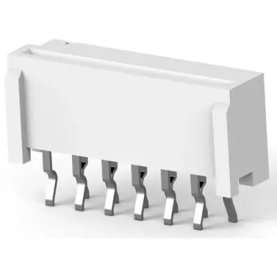 Connector, 12 pole, 1 row, pitch 1.25 mm, solder pin, socket, tin-plated, 1-84534-2 - 1