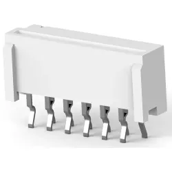 Connector, 12 pole, 1 row, pitch 1.25 mm, solder pin, socket, tin-plated, 1-84534-2