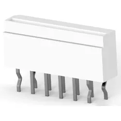 Connector, 12 pole, 1 row, pitch 1 mm, solder pin, socket, tin-plated, 1-84984-2
