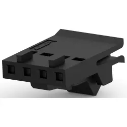 Connector, 4 pole, 1 row, pitch 2.54 mm, socket, 487526-3