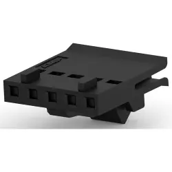 Connector, 5 pole, 1 row, pitch 2.54 mm, socket, 487526-4