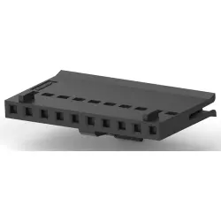 Connector, 10 pole, 1 row, pitch 2.54 mm, socket, 487526-9