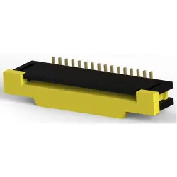 Connector, 16 pole, 1 row, pitch 1 mm, SMD, socket, gold-plated, 1-1734248-6