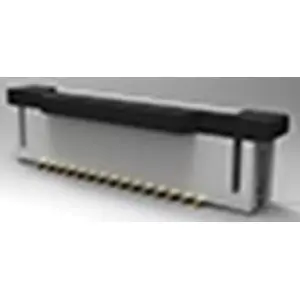 Connector, 3 pole, 1 row, pitch 1 mm, SMD, socket, gold-plated, 1734248-3 - 1