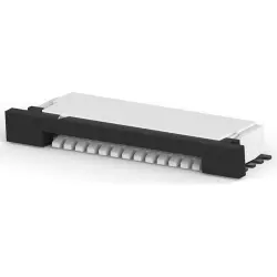 Connector, 12 pole, 1 row, pitch 1 mm, SMD, socket, tin-plated, 1-84952-2