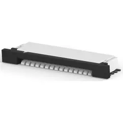 Connector, 14 pole, 1 row, pitch 1 mm, SMD, socket, tin-plated, 1-84952-4