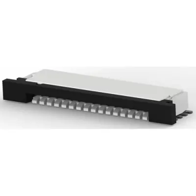Connector, 15 pole, 1 row, pitch 1 mm, SMD, socket, tin-plated, 1-84952-5 - 1