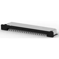 Connector, 20 pole, 1 row, pitch 1 mm, SMD, socket, tin-plated, 2-84952-0