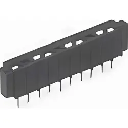 Connector, 3 pole, 1 row, pitch 2.54 mm, solder pin, socket, tin-plated, 5-520315-3