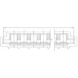 Connector, 8 pole, 1 row, pitch 2.54 mm, solder pin, socket, tin-plated, 5-487509-7