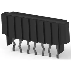 Connector, 7 pole, 1 row, pitch 2.54 mm, solder pin, socket, tin-plated, 5-487509-6