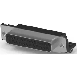 D-Sub socket, 25 pole, standard, equipped, angled, solder pin, 5788800-2
