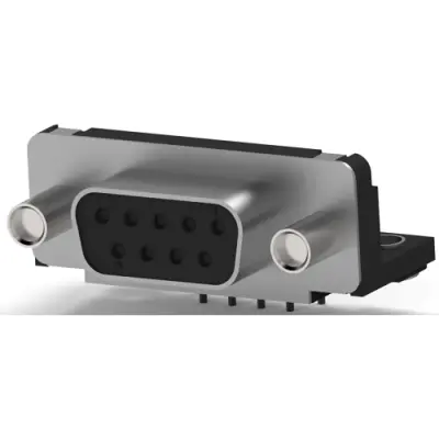 D-Sub socket, 9 pole, standard, equipped, angled, solder pin, 5788803-1 - 1