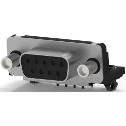D-Sub socket, 9 pole, standard, equipped, angled, solder pin, 5747844-6