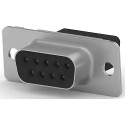 D-Sub socket, 9 pole, standard, unequipped, straight, crimp connection, 205203-3