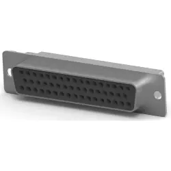 D-Sub socket, 50 pole, standard, unequipped, straight, crimp connection, 1658640-1