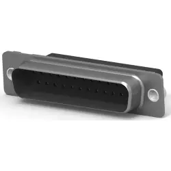 D-Sub plug, 25 pole, standard, equipped, straight, crimp connection, 5745036-2
