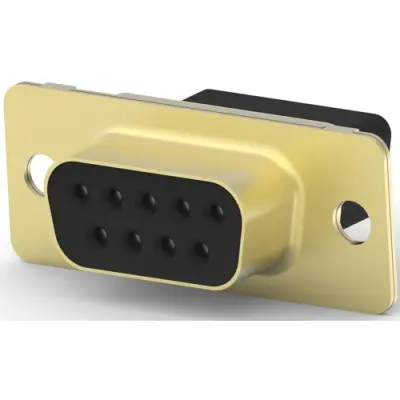 D-Sub socket, 9 pole, standard, unequipped, straight, crimp connection, 205203-8 - 1