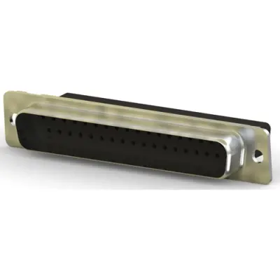 D-Sub plug, 37 pole, standard, unequipped, straight, crimp connection, 205210-8 - 1