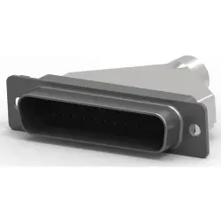 D-Sub plug, 25 pole, standard, unequipped, straight, crimp connection, 1658648-1