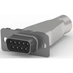 D-Sub socket, 9 pole, standard, unequipped, straight, crimp connection, 1658646-1